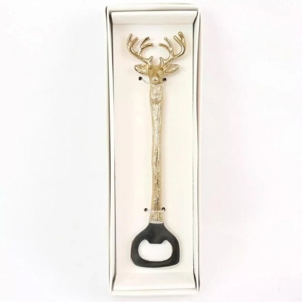 Zodax Peura Stag's Head Assorted Steel/Brass Silverware in Silver Lot of 5‎